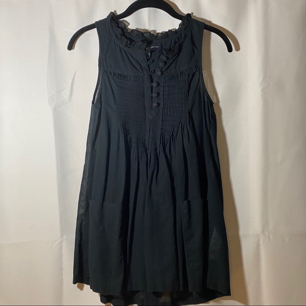 French Connection Flare Shirt Semi Sheer Cotton